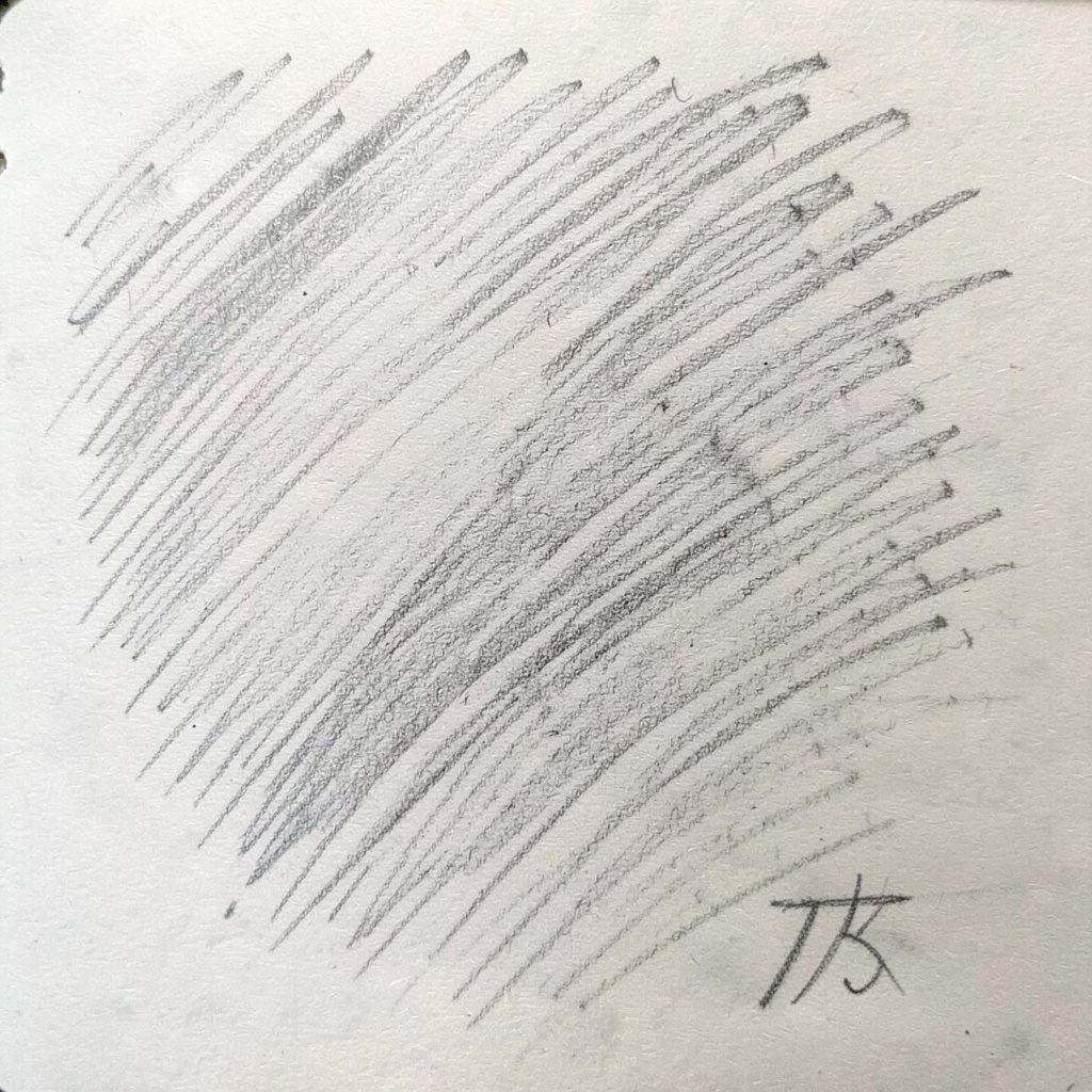 Graphite pencil sketch of women's athletic tops and fitted shorts arranged on a rack, rendered in soft gray tones with loose cross-hatching and a calm, active mood